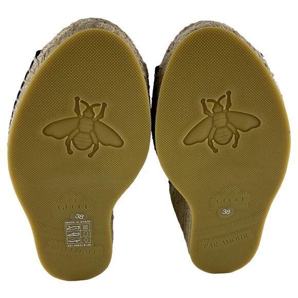 Gucci Women's Espadrille With Ribbon Tie Interlocking G White & Blue Sz 38 - Picture 11 of 11